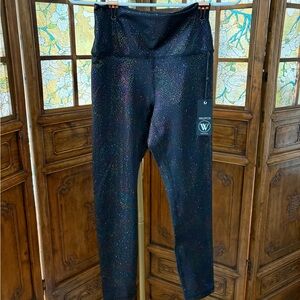 NWT Wildfox Black Glitter Confetti 7/8 Leggings Sz M